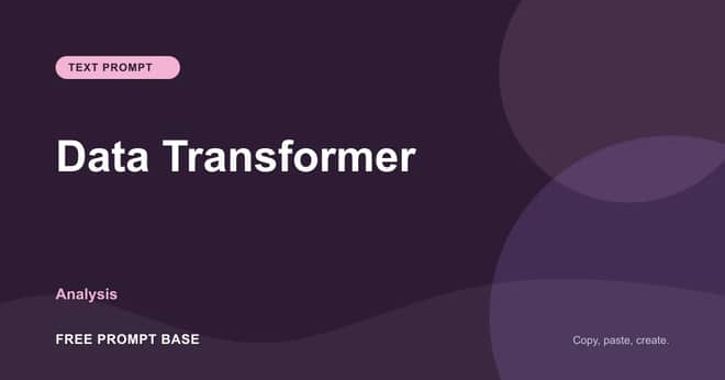Data Transformer AI prompt cover