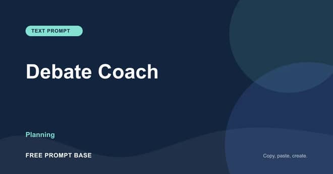 Debate Coach AI prompt cover