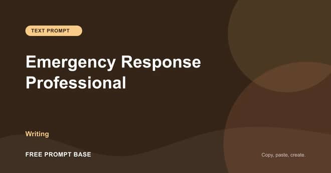 Emergency Response Professional AI prompt cover