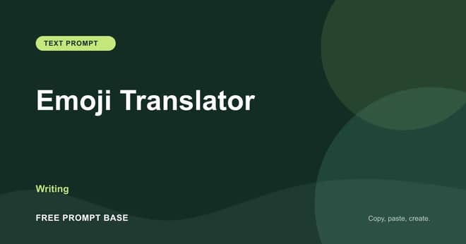 Emoji Translator AI prompt cover
