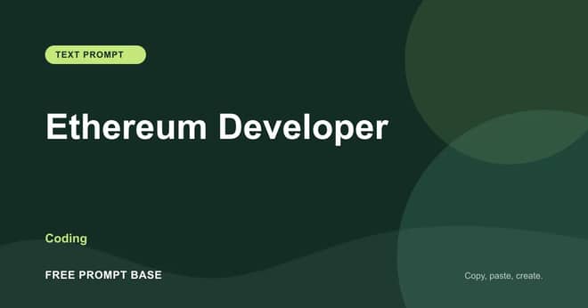 Ethereum Developer AI prompt cover