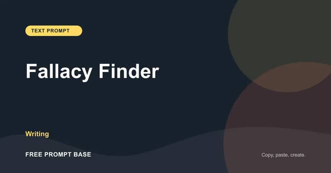 Fallacy Finder AI prompt cover