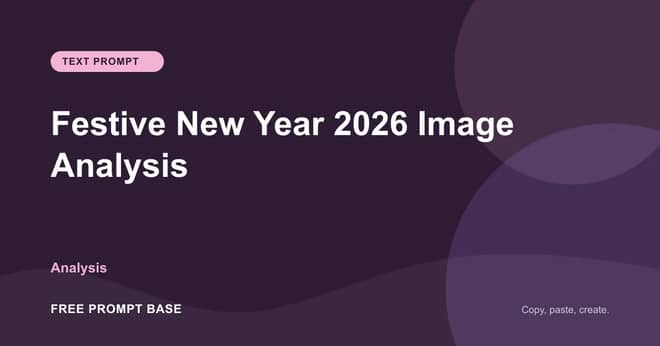 Festive New Year 2026 Image Analysis AI prompt cover