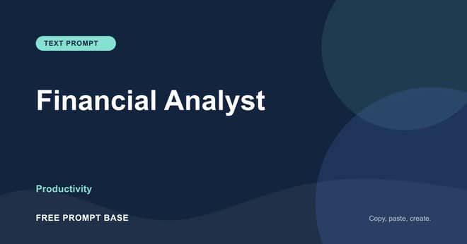 Financial Analyst AI prompt cover