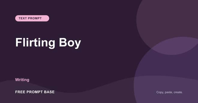 Flirting Boy AI prompt cover
