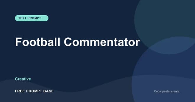 Football Commentator AI prompt cover