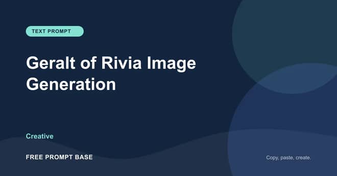 Geralt of Rivia Image Generation AI prompt cover