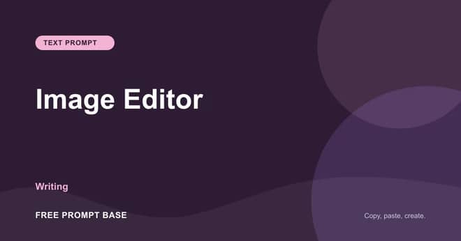 Image Editor AI prompt cover