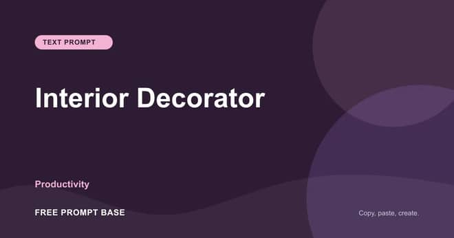 Interior Decorator AI prompt cover