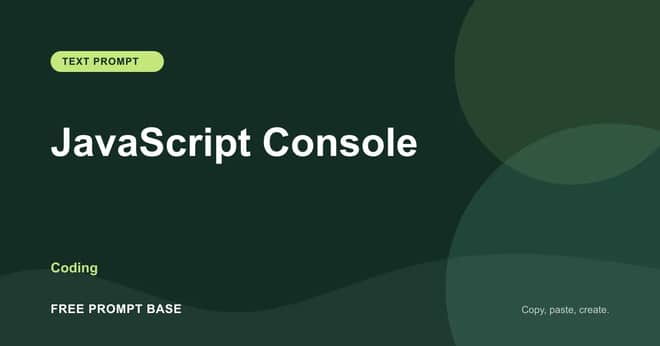JavaScript Console AI prompt cover