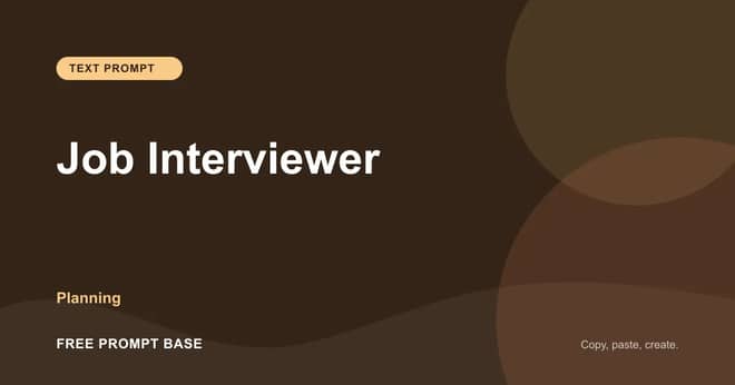 Job Interviewer AI prompt cover