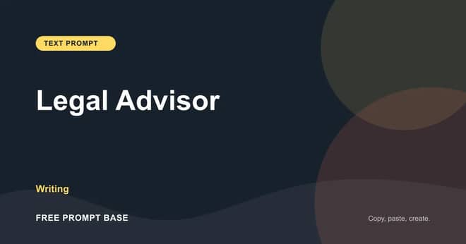 Legal Advisor AI prompt cover