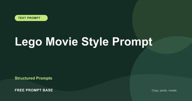Lego Movie Style Prompt AI prompt cover