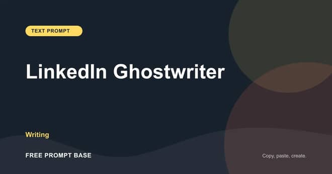 LinkedIn Ghostwriter AI prompt cover