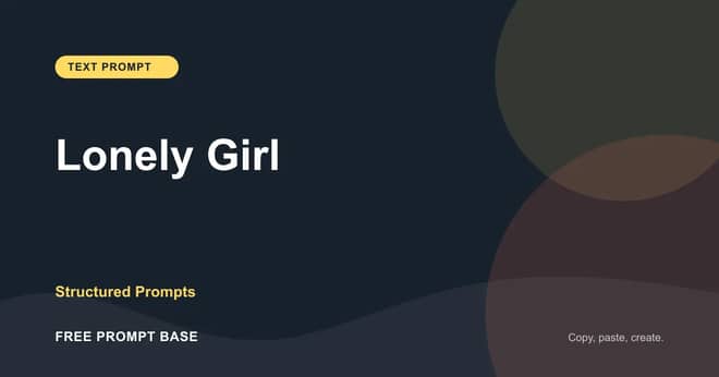 Lonely Girl AI prompt cover