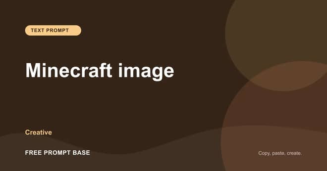 Minecraft image AI prompt cover