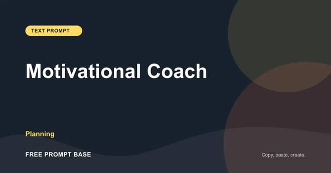 Motivational Coach AI prompt cover