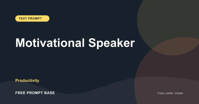 Motivational Speaker AI prompt cover