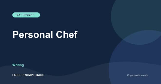 Personal Chef AI prompt cover