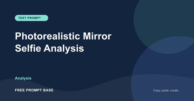Photorealistic Mirror Selfie Analysis AI prompt cover
