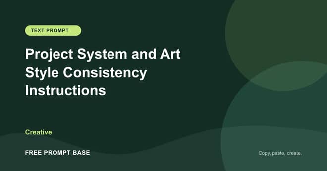 Project System and Art Style Consistency Instructions AI prompt cover