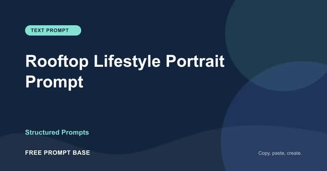 Rooftop Lifestyle Portrait Prompt AI prompt cover