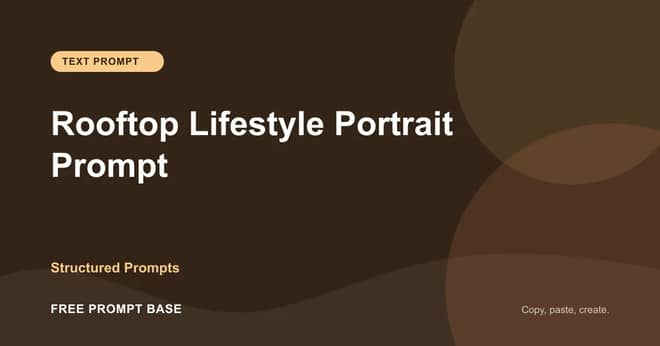 Rooftop Lifestyle Portrait Prompt AI prompt cover