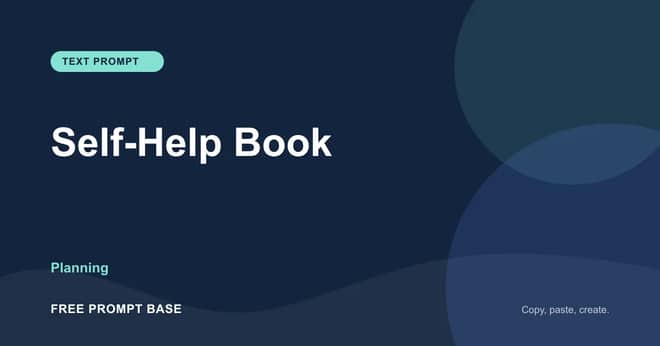 Self-Help Book AI prompt cover