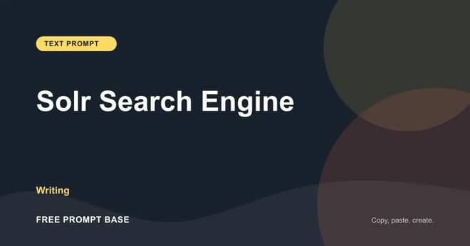 Solr Search Engine AI prompt cover