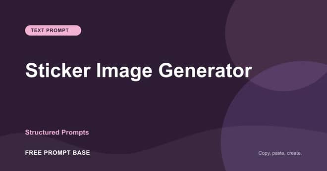 Sticker Image Generator AI prompt cover