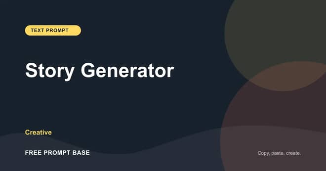 Story Generator AI prompt cover