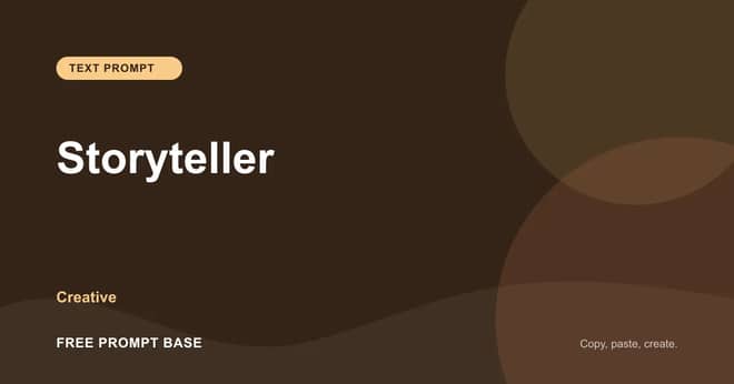 Storyteller AI prompt cover