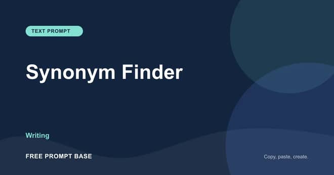 Synonym Finder AI prompt cover