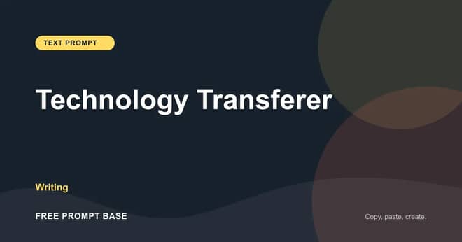 Technology Transferer AI prompt cover