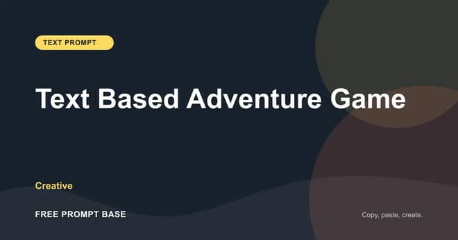 Text Based Adventure Game AI prompt cover
