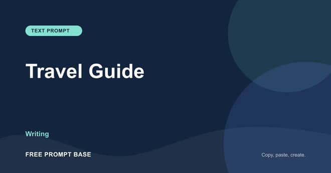 Travel Guide AI prompt cover