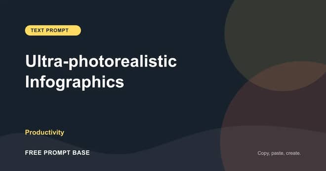 Ultra-photorealistic Infographics AI prompt cover