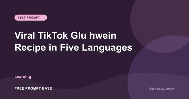 Viral TikTok Glühwein Recipe in Five Languages AI prompt cover