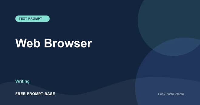 Web Browser AI prompt cover