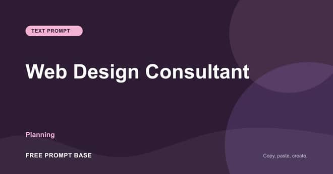 Web Design Consultant AI prompt cover