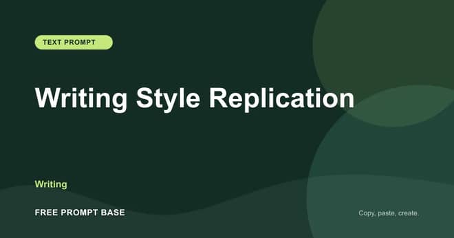 Writing Style Replication AI prompt cover