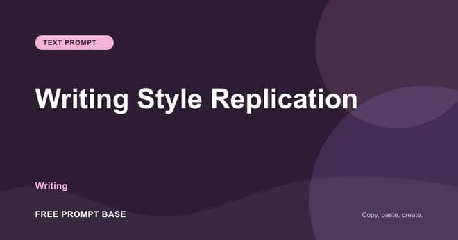 Writing Style Replication AI prompt cover
