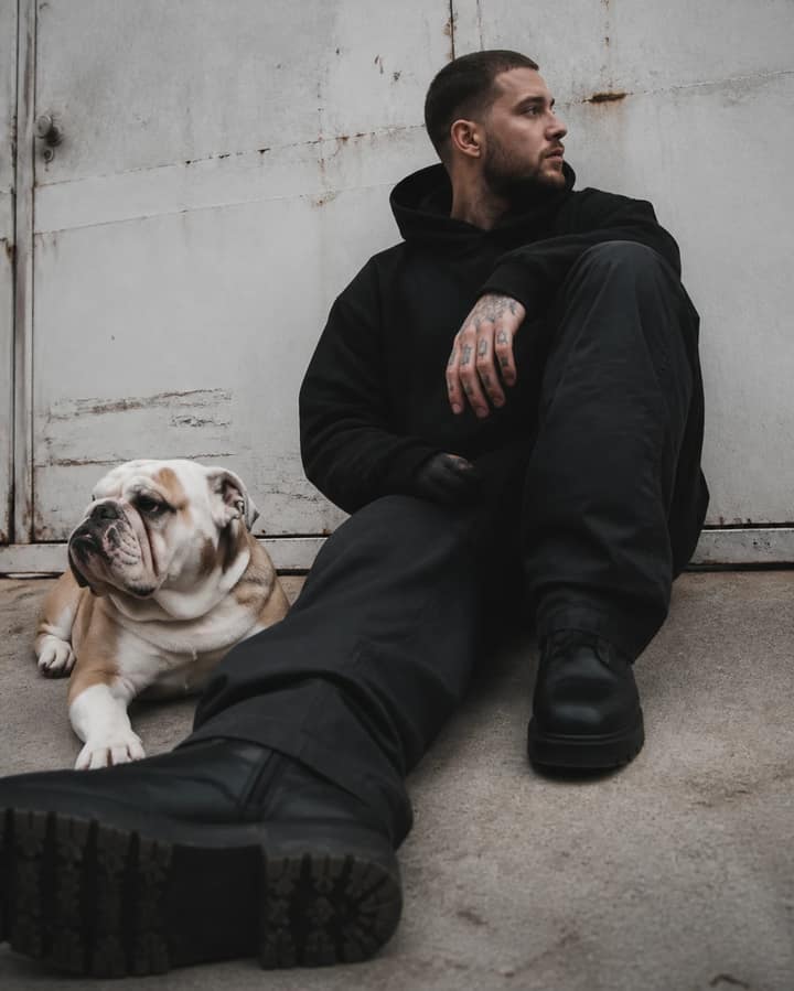 Bulldog Industrial Streetwear Fashion Portrait Prompt