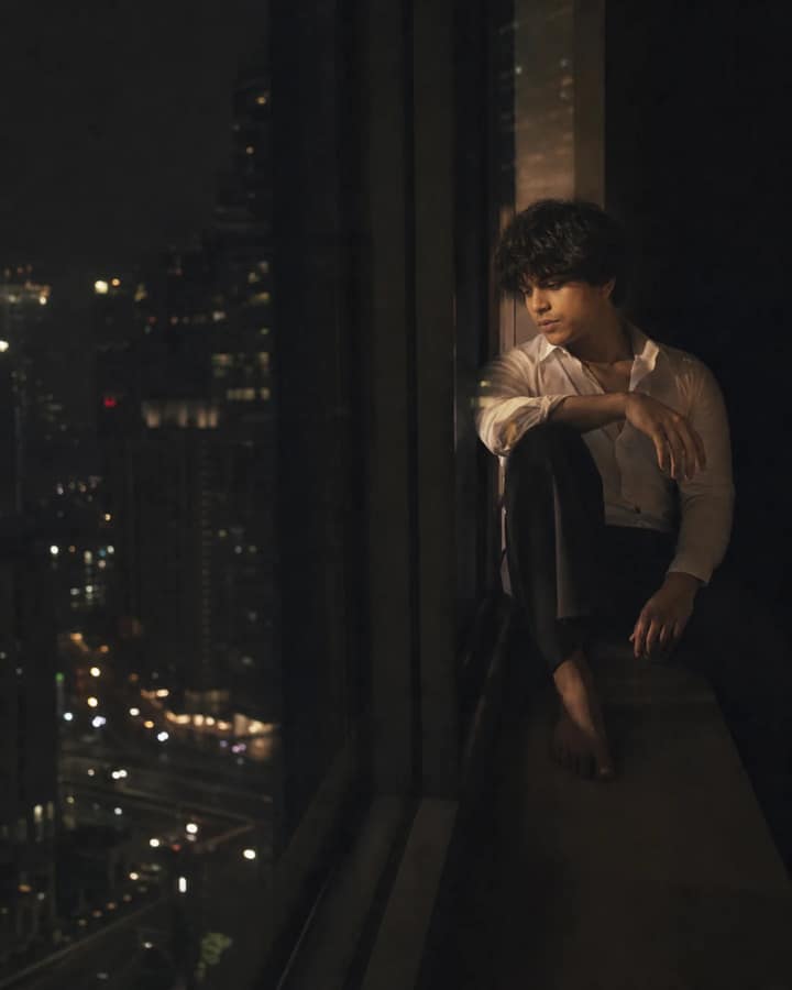 Penthouse Window Neo-Noir Portrait Photography Prompt