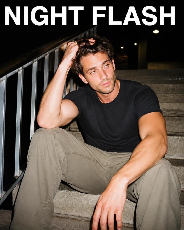 Early 2000s Direct Flash Night Stairs Portrait Prompt