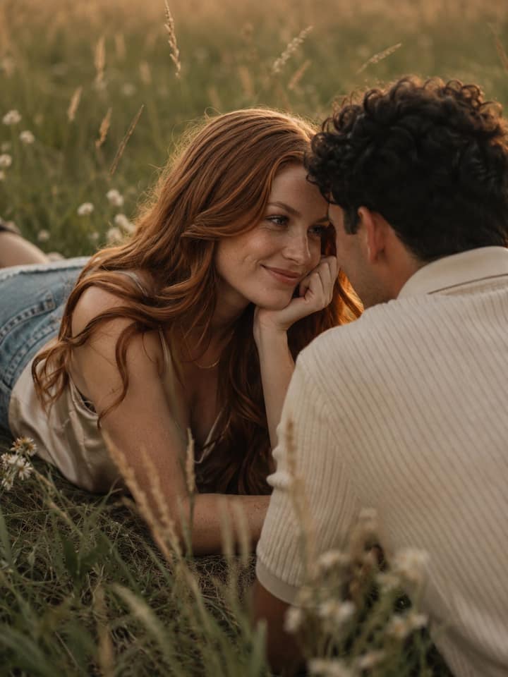 Tall Grass Couple – Gemini AI Photo Prompt