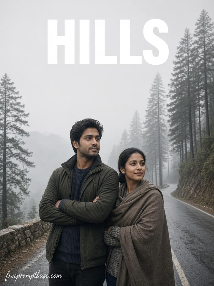 Hill Station Film Grain Gemini Couple Photo Prompt