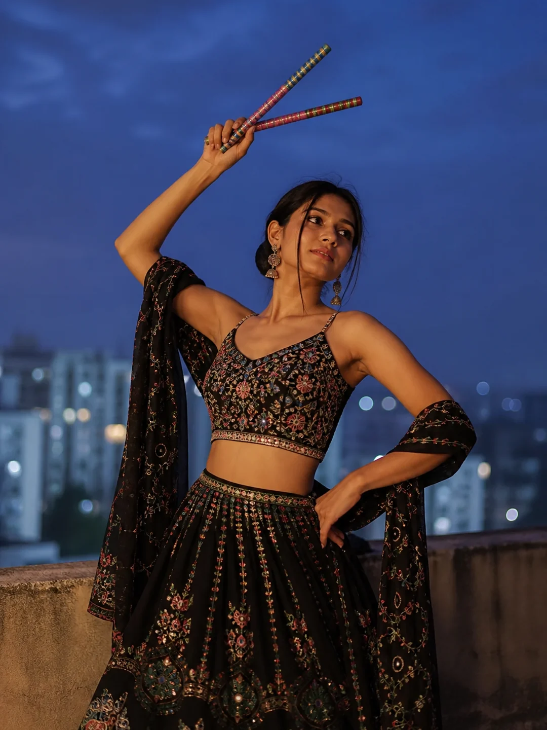 gemini ai dandiya garba looks prompts example 3 — 5 Viral Gemini AI Dandiya Garba Looks Prompts 2026