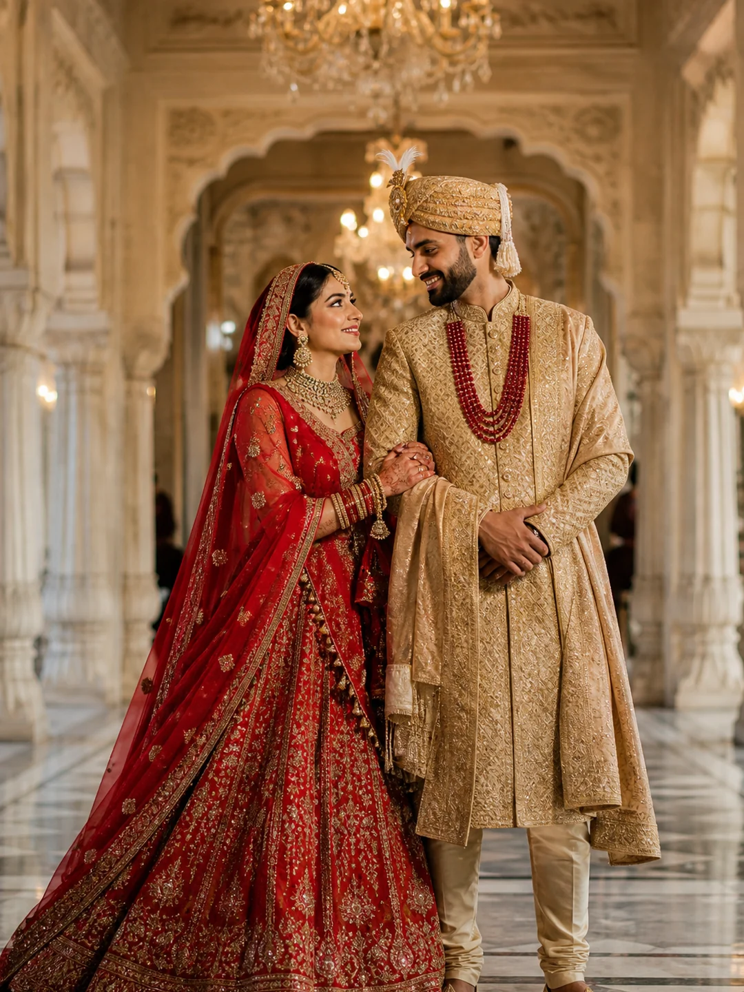 wedding ai photo prompt indian couple gemini example 1 — 5 Stunning Wedding AI Photo Prompts Indian Couple Gemini