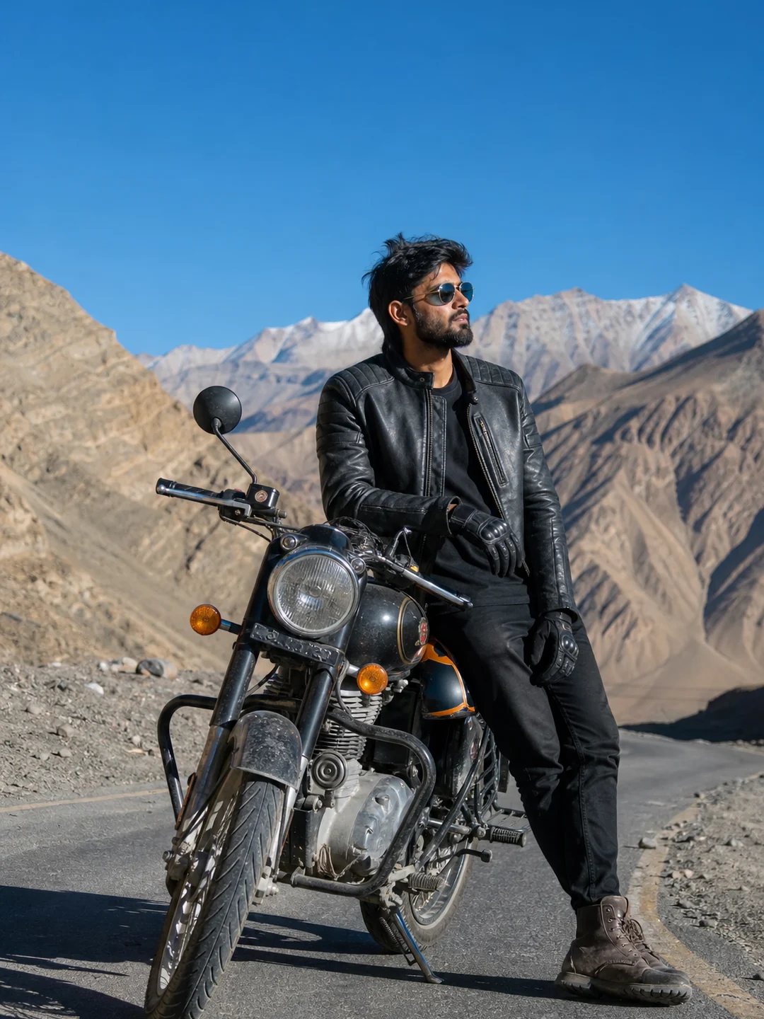 bullet bike ai photo editing prompt for boys example 1 — 5 Viral Bullet Bike AI Photo Editing Prompts for Boys